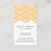 Vertikales, blassorangefarbenes japanisches Wellen Visitenkarte (Vorderseite)