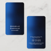 Vertikales, blaues, einzigartiges Design Visitenkarte (Vorne/Hinten)