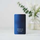 Vertikales, blaues, einzigartiges Design Visitenkarte (Stehend Vorderseite)
