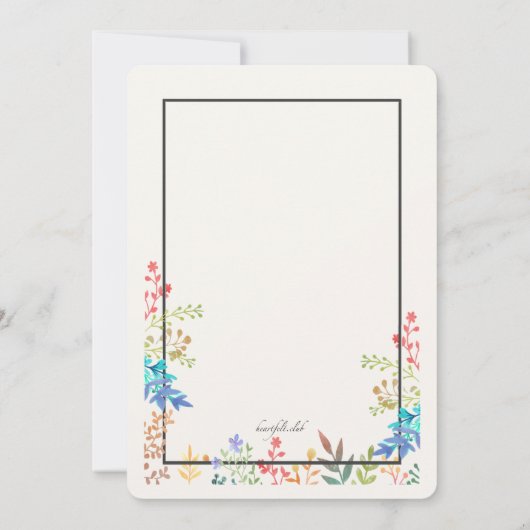 Vertikales Brautparty Einladung (Rückseite)