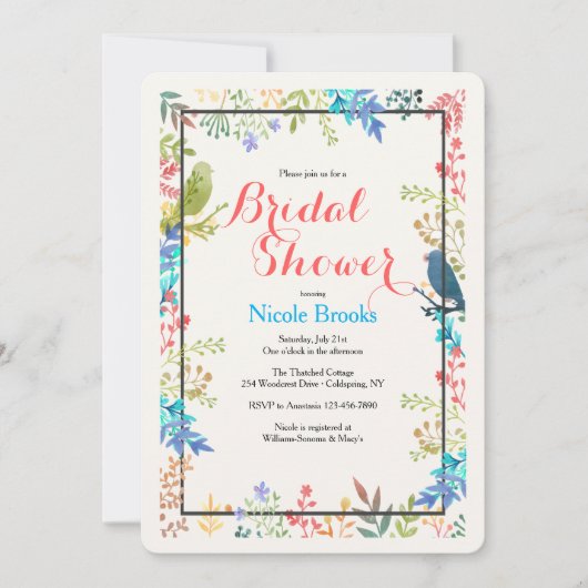 Vertikales Brautparty Einladung (Vorderseite)