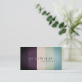 Vertikales buntes Streifenmuster-Schattenlicht Visitenkarte (Stehend Vorderseite)