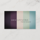 Vertikales buntes Streifenmuster-Schattenlicht Visitenkarte (Vorderseite)