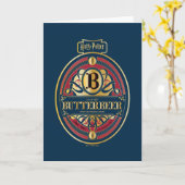 Vertikales BUTTERBEER™-Logo Karte (Gelbe Blume)