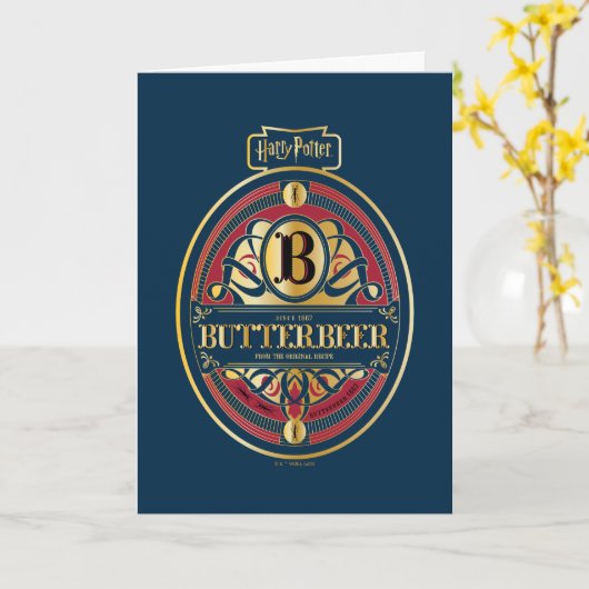 Vertikales BUTTERBEER™-Logo Karte (Gelbe Blume)