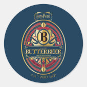 Vertikales BUTTERBEER™-Logo Runder Aufkleber (Vorderseite)