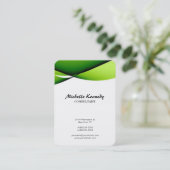 Vertikales Chubby Abstrakt Curves Grünes Schriftze Visitenkarte (Stehend Vorderseite)