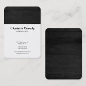 Vertikales Chubby Minimalistisch Grau Wood Weiße S Visitenkarte (Vorne/Hinten)