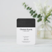 Vertikales Chubby Minimalistisch Grau Wood Weiße S Visitenkarte (Stehend Vorderseite)