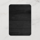 Vertikales Chubby Minimalistisch Grau Wood Weiße S Visitenkarte (Rückseite)