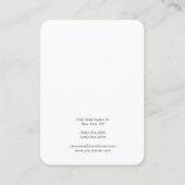 Vertikales Chubby-Ultra-Dick-Weißes Pinselskript Visitenkarte (Rückseite)