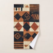 Vertikales Design mit afrikanischen Elementen Badhandtuch Set (Handtuch)