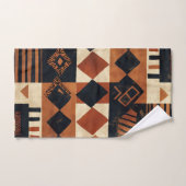 Vertikales Design mit afrikanischen Elementen Badhandtuch Set (Handtuch)