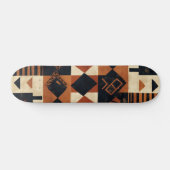 Vertikales Design mit afrikanischen Elementen Skateboard (Horizontal)