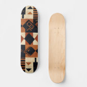 Vertikales Design mit afrikanischen Elementen Skateboard (Vorderseite)