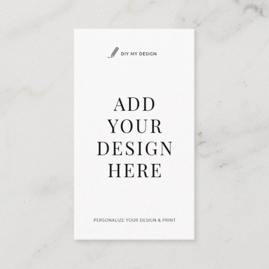 Vertikales Drucken von Visitenkarten - Design hoch Visitenkarte (Vorderseite)