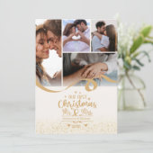 Vertikales erstes Weihnachten 5-Foto-Layout (Stehend Vorderseite)