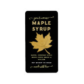 Vertikales Etikett für Ahornleaf-Ahornsirup Adressaufkleber (Vorne)