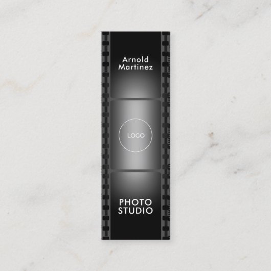 Vertikales Filmband  Mini Visitenkarte (Vorderseite)
