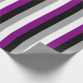 Vertikales Flag für den asexuellen Stolz Geschenkpapier (Ecke)