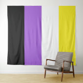 Vertikales Flag für nicht binäre Pride Wandteppich (Beispiel (Horizontal))