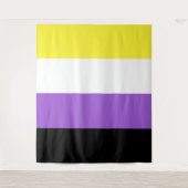 Vertikales Flag für nicht binäre Pride Wandteppich (Vorderseite)