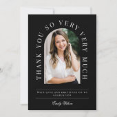 Vertikales Foto Arch Abschluss Danke Karte (Vorderseite)