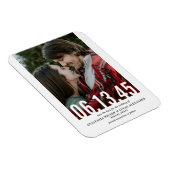 Vertikales Foto für das Hochzeitdatum Save the Dat Magnet (Rechte Seite)