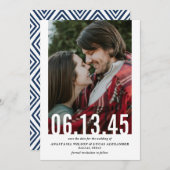 Vertikales Foto für das Hochzeitdatum Save the Dat Save The Date (Vorne/Hinten)