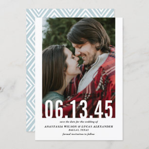 Vertikales Foto für das Hochzeitdatum Save the Dat Save The Date