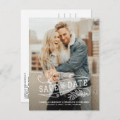 Vertikales Foto für Folienüberlagerungen Save the  Ankündigungspostkarte (Vorne/Hinten)