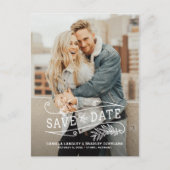 Vertikales Foto für Folienüberlagerungen Save the  Ankündigungspostkarte (Vorderseite)