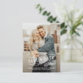 Vertikales Foto für Folienüberlagerungen Save the  Ankündigungspostkarte (Stehend Vorderseite)