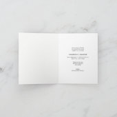 Vertikales Foto Handgeschriebene Babydusche Dankeskarte (Innenseite)