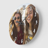 Vertikales Foto hinzufügen - Zahlenvorlage Große Wanduhr (Winkel)