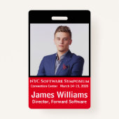 Vertikales Foto-ID-Ereignis Ausweis (Rückseite)