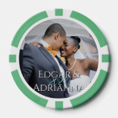 Vertikales Foto - Jahr - Script Individuelle Name Pokerchips (Vorderseite)