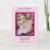 Vertikales Foto Kundenwunsch Neues Baby Karte (Vorderseite)