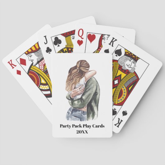 Vertikales Foto mit benutzerdefiniertem Text - Pok Spielkarten (Rückseite)