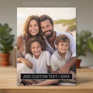 Vertikales Foto mit schwarzem Farbfeld für Text Postkarte