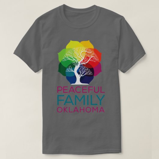 Vertikales friedliches Oklahoma-Logo T-Shirt (Design vorne)