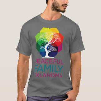 Vertikales friedliches Oklahoma-Logo T-Shirt
