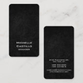 Vertikales, grau-schwarzes, einzigartiges Design Visitenkarte (Vorne/Hinten)