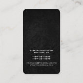 Vertikales, grau-schwarzes, einzigartiges Design Visitenkarte (Rückseite)