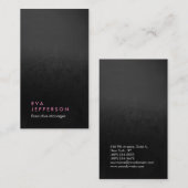 Vertikales Grauschwarz beruflich schlicht Visitenkarte (Vorne/Hinten)