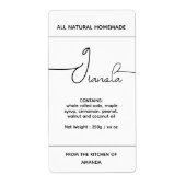 Vertikales, hausgemachtes Granola-Label (Vorne)