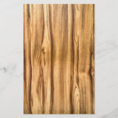 Vertikales hölzernes Korn-Muster Briefpapier (Vorderseite)