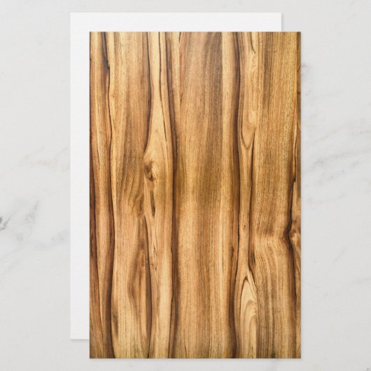 Vertikales hölzernes Korn-Muster Briefpapier (Vorne/Hinten)