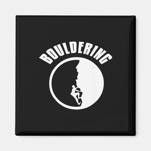 Vertikales Klettern Abenteuer Humor Für Boulder Magnet (Vorne)