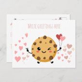 Vertikales Lächeln Cookie Lehrer Danke Karte (Vorne/Hinten)